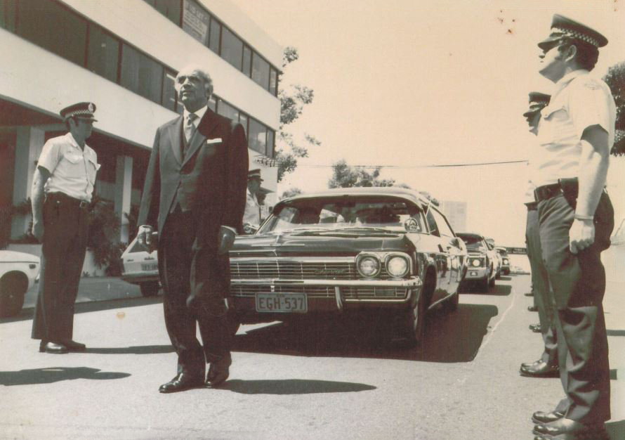 Early Maurer funeral cars in a sepia photograph